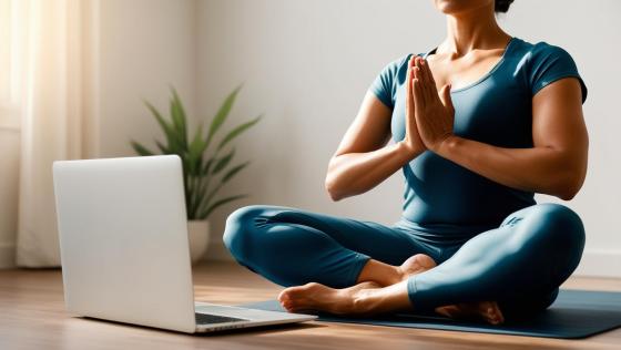 A healthcare professional feeling zenduring a virtual consultation